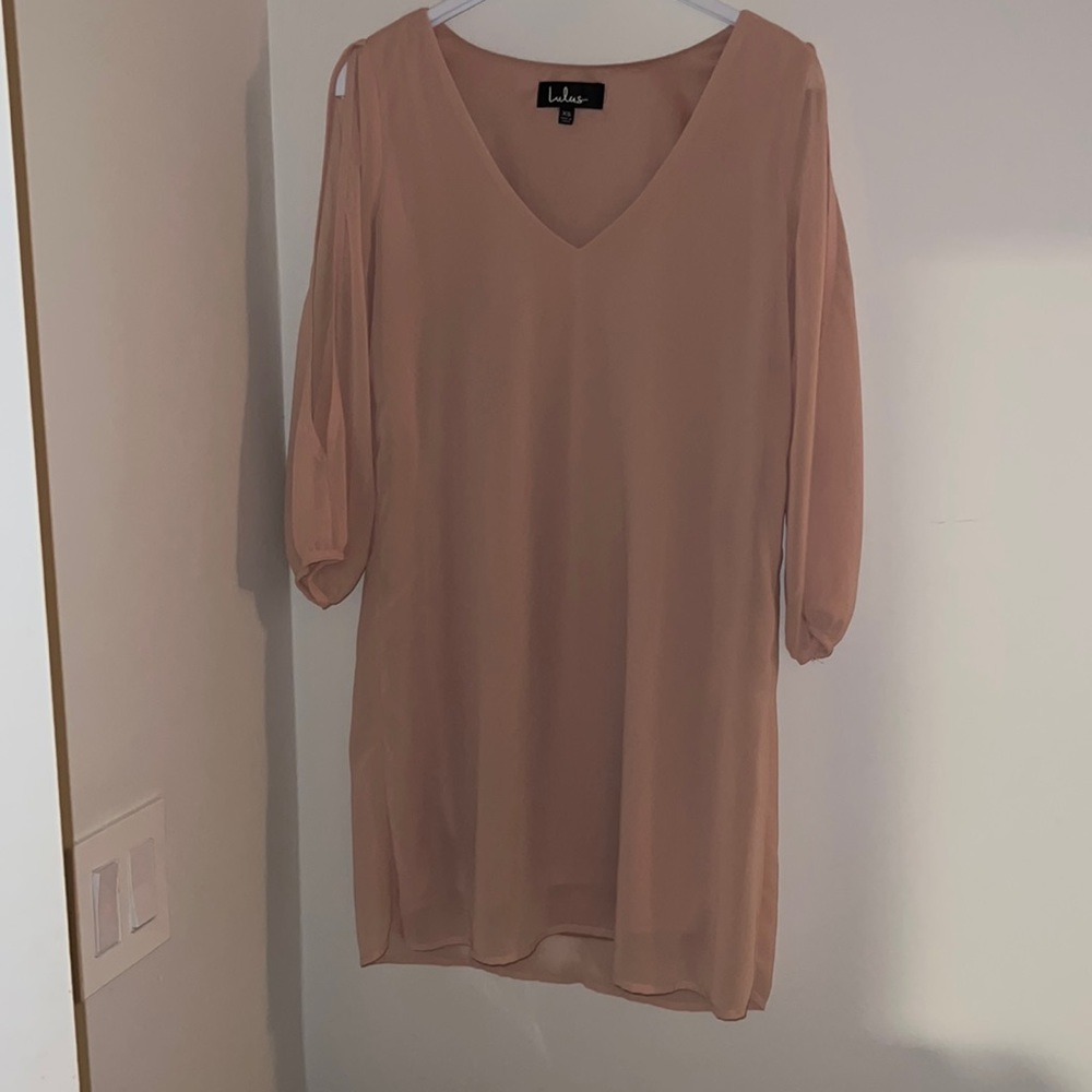 ARM SLIT PINK DRESS